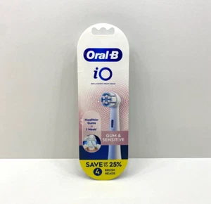 4 NEW Oral B iO Gum & Sensitive Repleasement Brush Heads SEALED AUTHENTIC - Picture 1 of 2