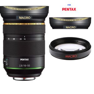 77MM HD ULTRA WIDE ANGLE MACRO LENS FOR Pentax HD-DA 16-50mm f/2.8ED PLM AW Lens