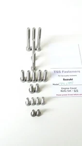 Suzuki TS185 / TS 185 - Engine Covers Bolts Set - Stainless Steel - Picture 1 of 9
