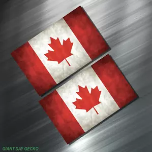 (2) ZWEI KANADISCHE FLAGGE Vinyl Aufkleber Sticker für Auto Laptop Skateboard NEU Kanada - Bild 1 von 4