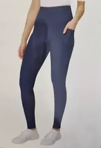 Mondetta Ladies High Waist Active Legging Size Small Navy With Pockets - Picture 1 of 2