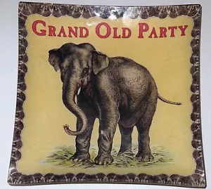 KAAS GLASSWORKS GOP REPUBLIKANISCHE ""GRAND OLD PARTY"" 8"" x 8"" SCHÜSSEL - Bild 1 von 5