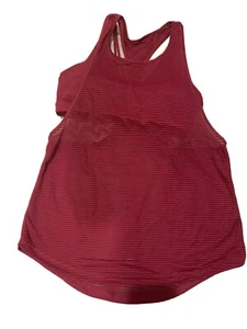 EUC Lululemon Sheer Overlay Tank Top w Strappy Sports Bra & Pads 6 MSP $68 - Picture 1 of 5