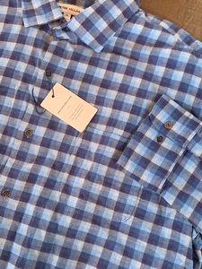 NWT Men's XL Peter Millar North Bay Cotton Sport Shirt Ocean Blue Crown LS $160 - Picture 1 of 6