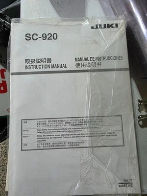 Original Instruction Manual for JUKI SC-920 sewing machine - Image 1 of 2