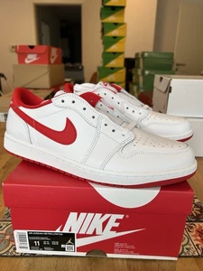 Nike Air Jordan 1 Retro Low OG University Red-White EU45 US11 NEU DS Ungetragen - Bild 1 von 5