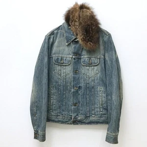 Dolce & Gabbana Denim Jacket Mens Size 50 Indigo Used Cotton 66cm - Picture 1 of 12