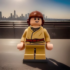 Lego Anakin Skywalker Vintage Minifigure Star Wars Episode 1 Yellow 7141 SW007