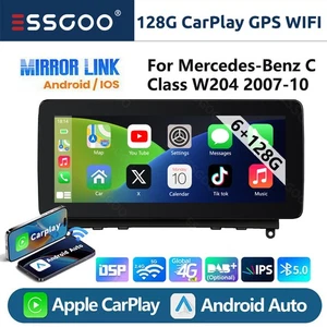 Apple Carplay 6+128GB Android 13 Car Stereo GPS For Mercedes Benz C W204 2007-10 - Bild 1 von 18