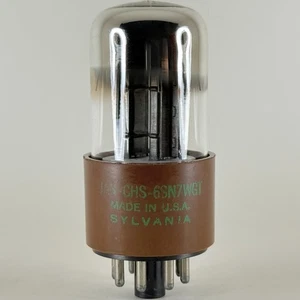 Tested Balanced Sylvania JAN CHS 6SN7WGT Tube Black T Plates Code 217 6SN7 WGT - Picture 1 of 6