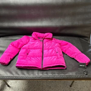 Steve Madden Jacket Womens Puffer Size Medium Hot Pink - Picture 1 of 7