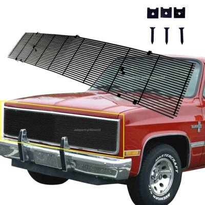 Black Billet Grille Grill Fits 81-87 Chevy GMC Pickup/Suburban/Blazer/Jimmy Foto 1 de 4