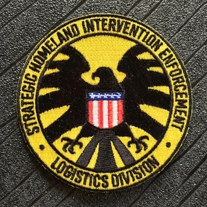 Avengers Endgame S.H.I.E.L.D Tony Stark Yellow SHIELD Iron on Patch (80mm) - Picture 1 of 9