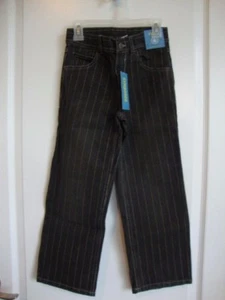 Gymboree ROCK ON Black Strip Denim Pants Jeans Boy Size 6 NWT Spring Fall Winter - Picture 1 of 6