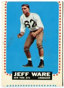 Tarjeta de novato 1964 Topps #128 Jeff Ware New York Jets - Imagen 1 de 2