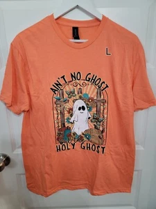 Camicia unisex arancione Halloween non è un fantasma ma lo spirito santo taglia L nuova senza etichette - Foto 1 di 1