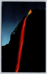 Postcard Yosemite National Park California The Fire Fall Glacier Point - Bild 1 von 2