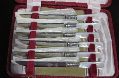 6 Sheffield Knives from England Sterling Silver Stainless Steel - Image 1 of 4