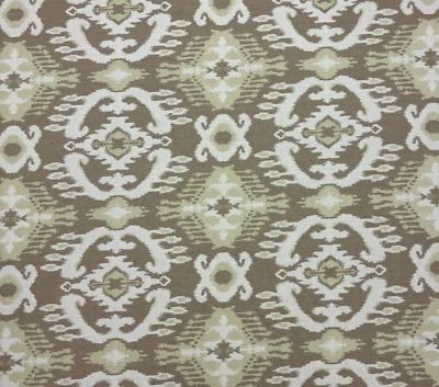 SUNBRELLA NAKALA BASALT IKAT BEIGE OUTDOOR INDOOR WOVEN FABRIC BY YARD 54"W - Image 1 of 4