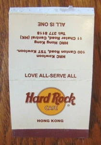 HARD ROCK CAFE MATCHBOX COVER: HONG KONG -E18 - Picture 1 of 1