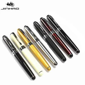 Jinhao X750 Classic Matte Frosted Metal Fountain Pen Fine Nib 0.5mm Writing Gift - Picture 1 of 22