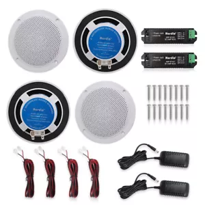 Herdio 4" 320W Ceiling Bluetooth Speakers: Flush Mount for Kitchen - Picture 1 of 12