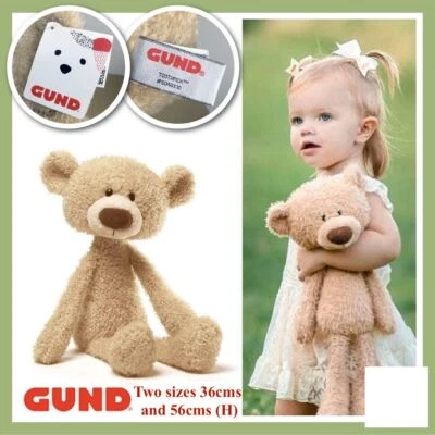 ~❤️~GUND TOOTHPICK TEDDY Bear Beige Soft Toy Small/Large 38cm 15" 56cm 22" Plush - Image 1 of 4
