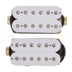 Juego de pastillas blancas de doble bobina Humbucker mástil puente para piezas de guitarra eléctrica - Imagen 1 de 5