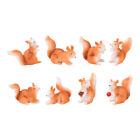  8 Pcs Harz Kleine Eichhörnchenverzierung Spielzeug Für Kinder