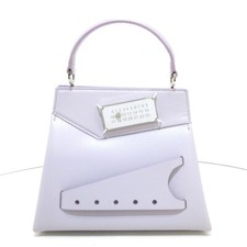 Auth Maison Margiela Snatched Small S56WG0168P4745 Purple Leather Handbag