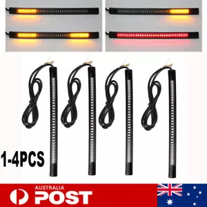 Motorcycle Flexible LED Brake Tail Light Indicator Strip for HARLEY BOBBER VROD - Picture 1 of 14