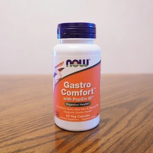 NOW Foods Gastro Comfort with PepZin GI Boost Digestive Health 60 Veg Capsules - Picture 1 of 2