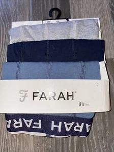 Farah Jungen Dreierpack Blau Boxershorts Set Alter 8-9 Jahre Badehosen - Bild 1 von 5