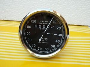New Replica Smiths Speedometer 120 Mph Black BSA Enfield Fast Shipping