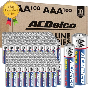 Paquete combinado de 200 pilas súper alcalinas AA y AAA 100 unidades cada paquete - Imagen 1 de 8