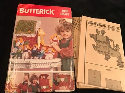 vtg butterick sewing patterns 4959 Old Woman In A Shoe Doll Toy Uncut - Image 1 of 3