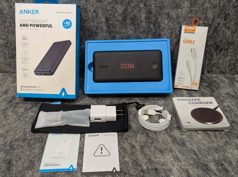 Paquete de cargador de batería portátil Anker PowerCore III 20K mAh USB-C (A1364H11-1) Foto 1 de 4