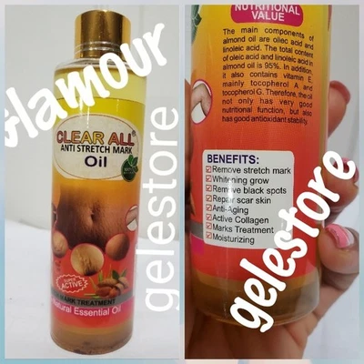 Aceite transparente anti estrías. 250ml x 1 💯 satisfacción Foto 1 de 2