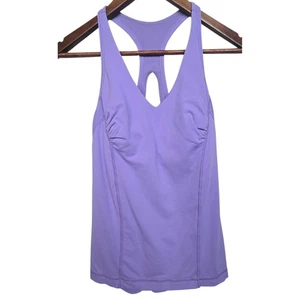 Lululemon Athletica Tanktop lila integrierter BH Racerback Damengröße 8 - Bild 1 von 8
