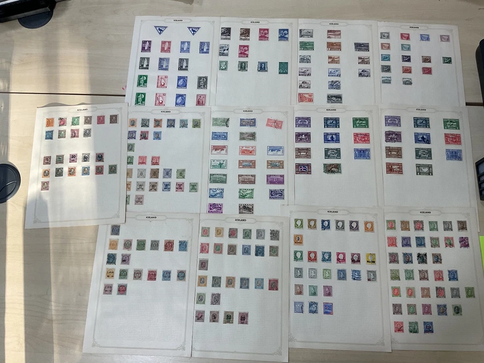 Iceland stamps. Vintage. leaves. D24 - Image 1 of 4