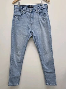 Hollister Athletic Skinny Jeans Mens 31x32 (Fits 30 Length) Light Wash Stretch - Picture 1 of 7