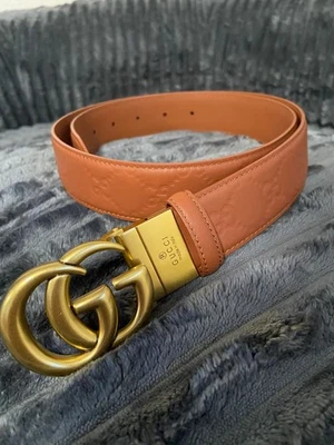 Cinturón de cuero Gucci GG cinturón clásico hebilla GG para mujer talla 40/100 cm Foto 1 de 4