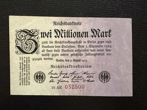 1923 GERMAN 2,000,000 MARK BANKNOTE P103 VF+ - Picture 1 of 2