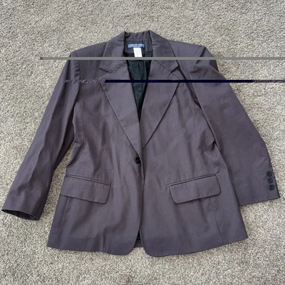 Blazer Herman Geist Petites para mujer talla 8P color ciruela Foto 1 de 4