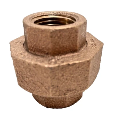 BRONZE UNION 1/2" NPT Female Threaded Ends 125# Pipe Fitting - Image 1 of 4