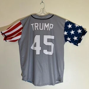 Donald Trump Jersey Men's Size 3X Button Up V Neck Statue of Liberty USA stars - Picture 1 of 3