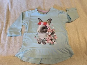 Langarmshirt mint Hase Gr. 74 (140) - Bild 1 von 1