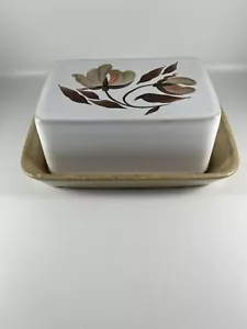 Denby Windflower Stoneware Lidded Butter Dish - Picture 1 of 4