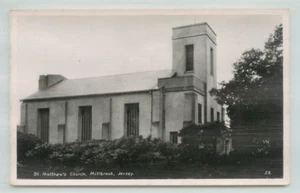 Postcard St Mathews Church, Millbrook, Jersey RPPC - Picture 1 of 2
