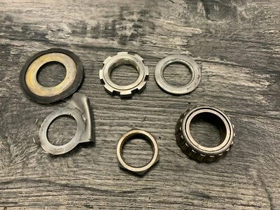 Honda 1990-2002 XR200R OEM Lower Steering Stem Tree Bearings Nut Hardware - Image 1 of 3